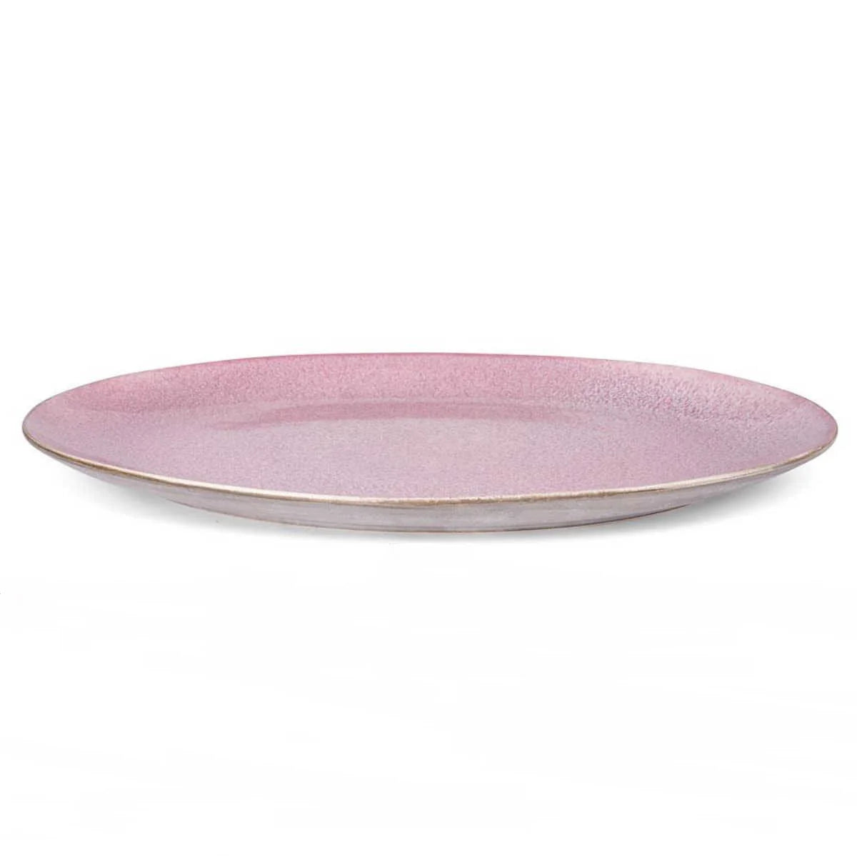 Bitz Living Stoneware Dish 34x45 cm Grey, Light Pink